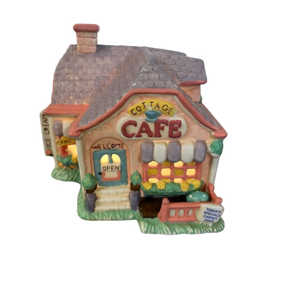 Cottontail Lane lighted  Cottage  cafe with box